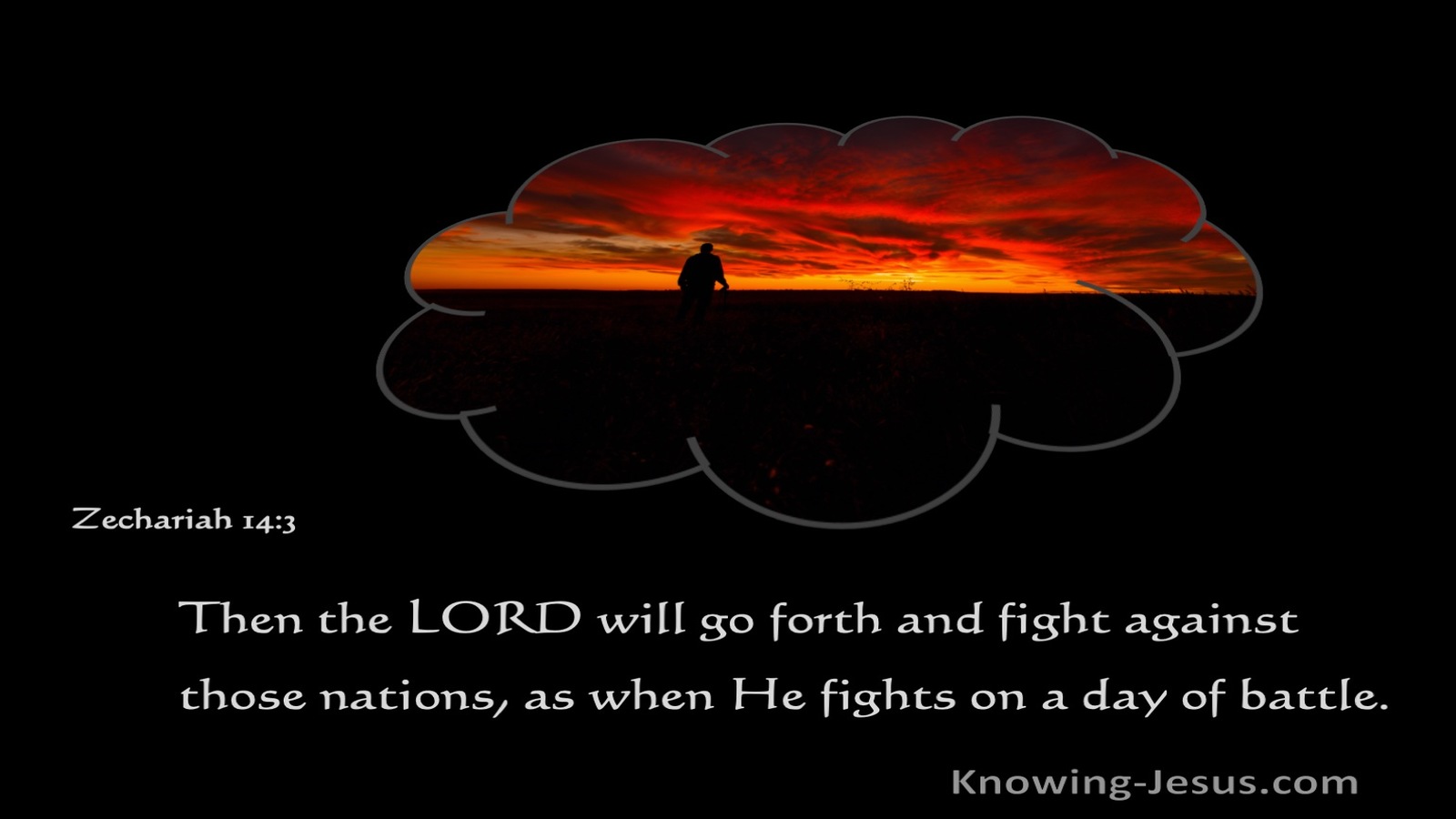 Zechariah 14:3 Then The Lord Will Go Forth And Fight (gray)